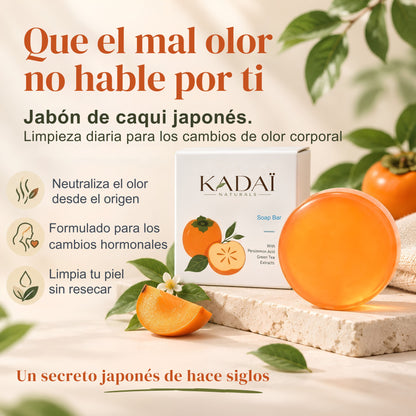 KADAÏ Jabón de Caqui Japonés Neutraliza el Olor Corporal